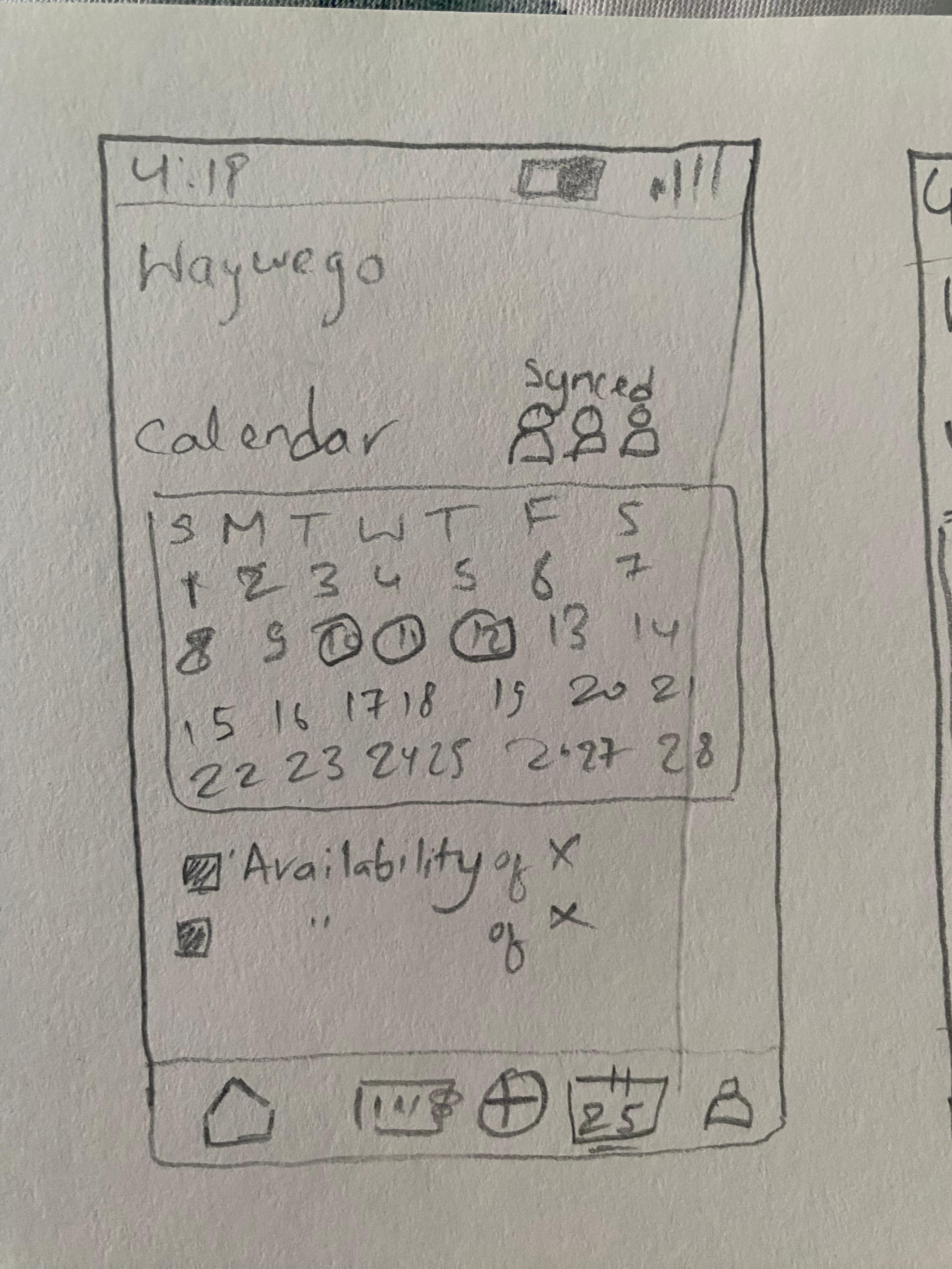 Calendar availability sketch