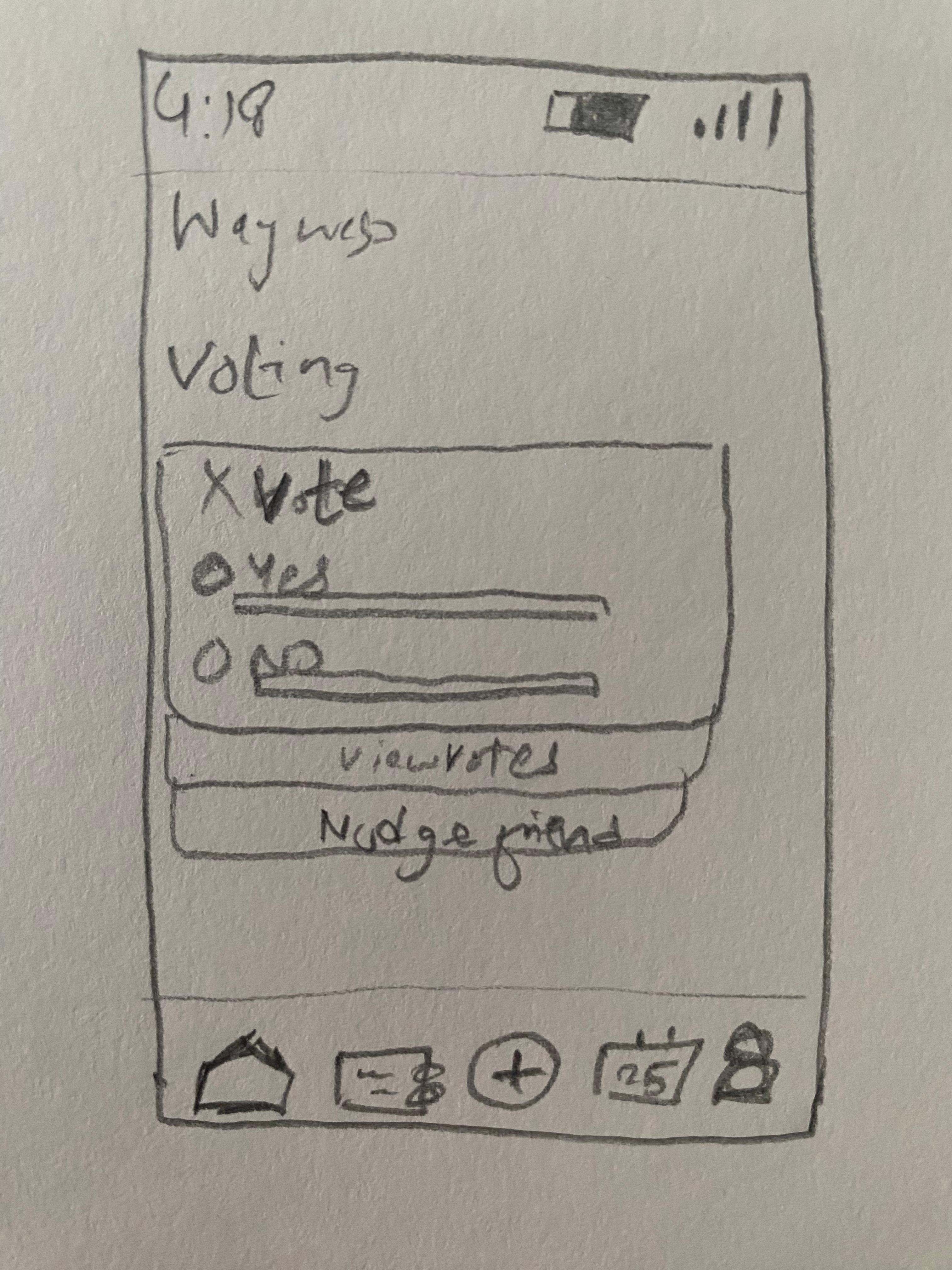Voting screen sketch